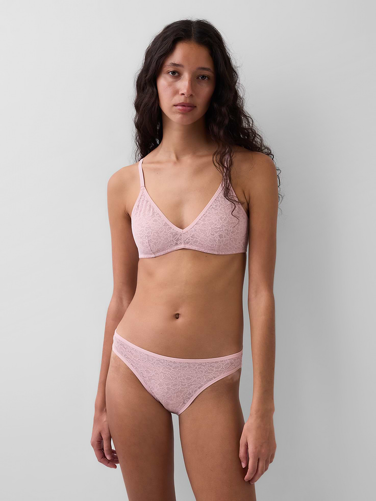 Image number 1 showing, Softest Lace Plunge Bralette