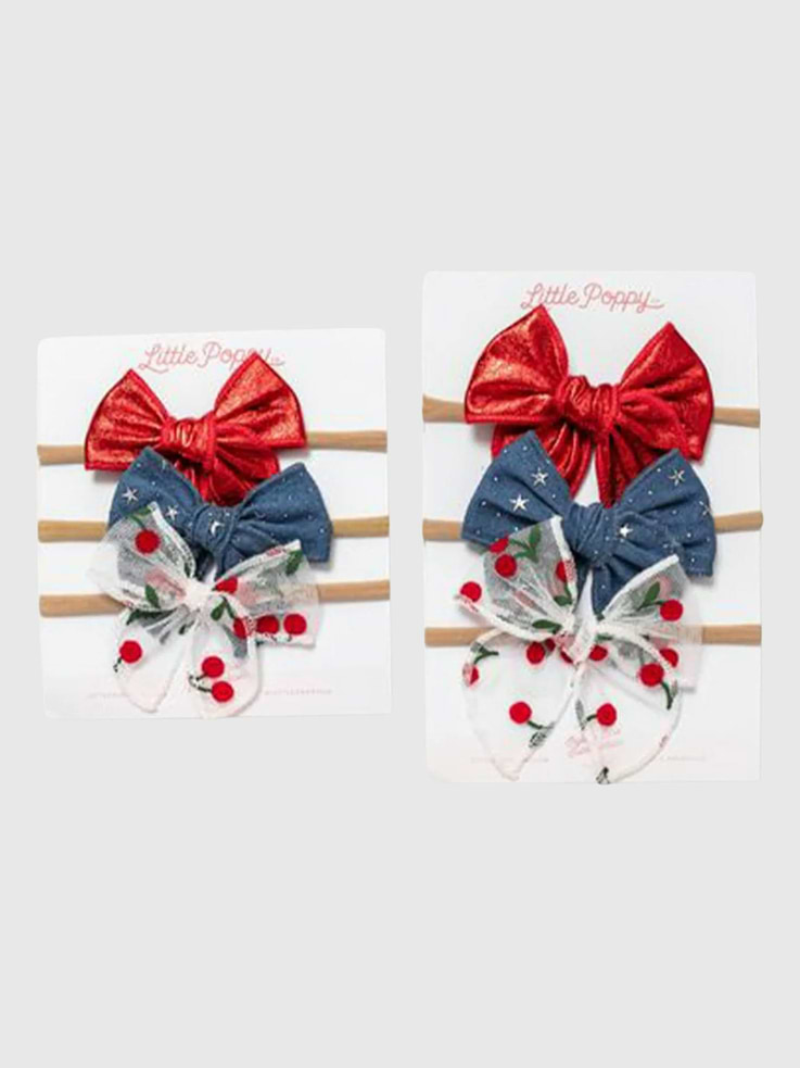 Image number 2 showing, The Cherry Headband Bow Set