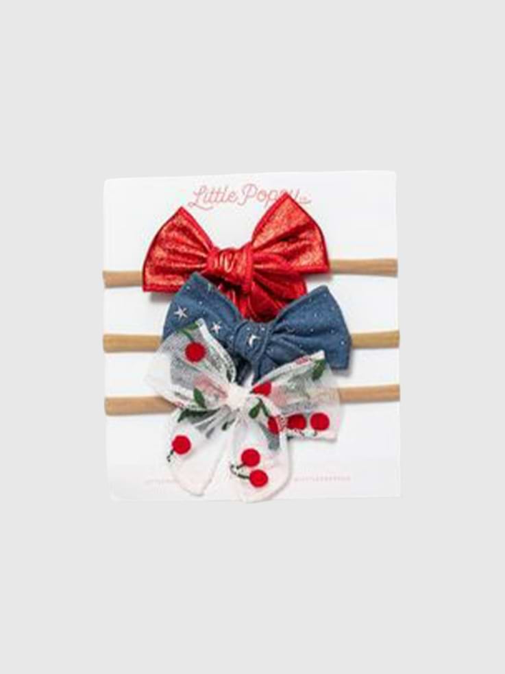 Image number 3 showing, The Cherry Headband Bow Set