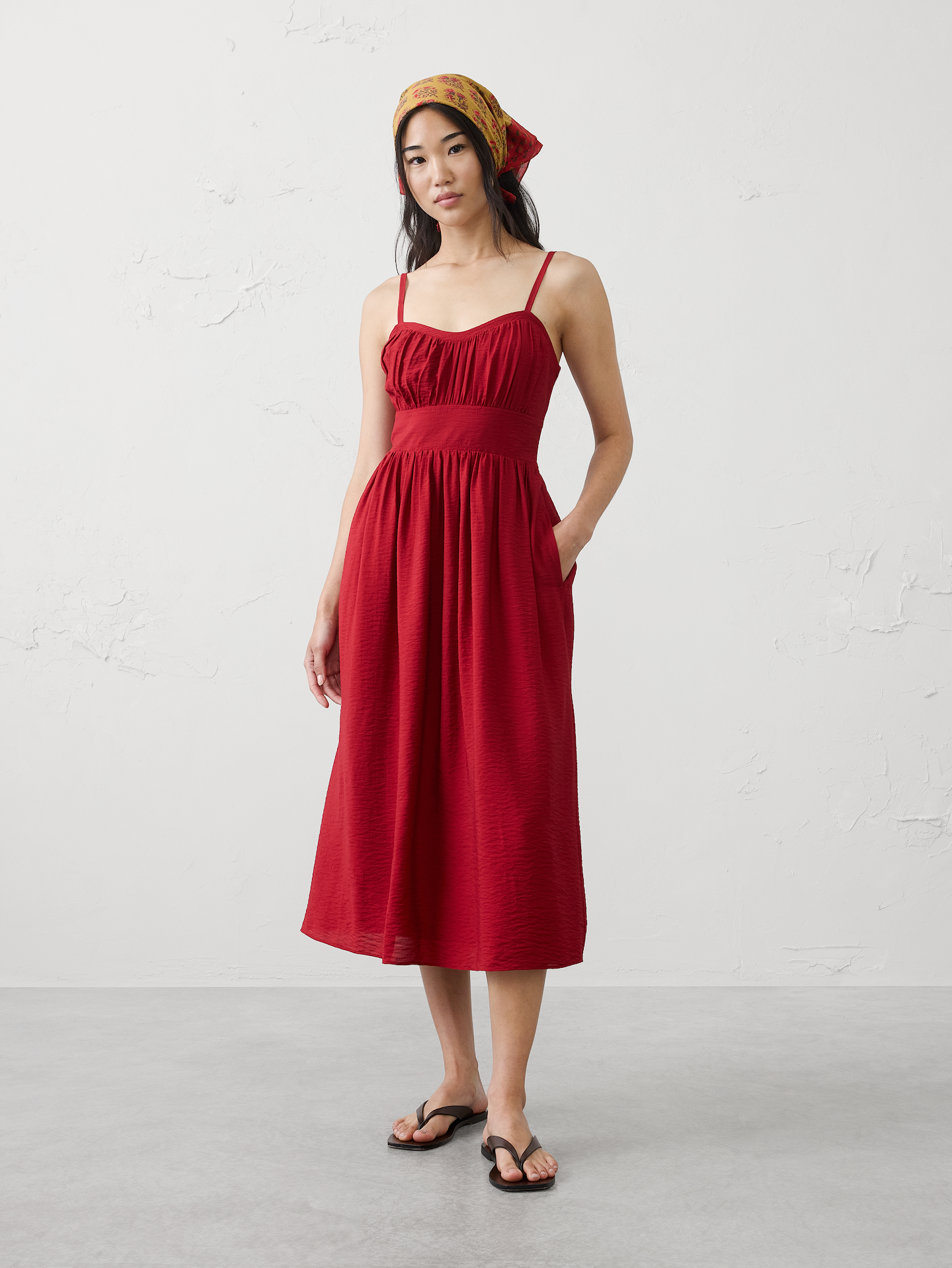 Image number 1 showing, Empire-Waist Midi Dress