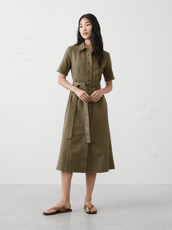 Denim Midi Shirtdress