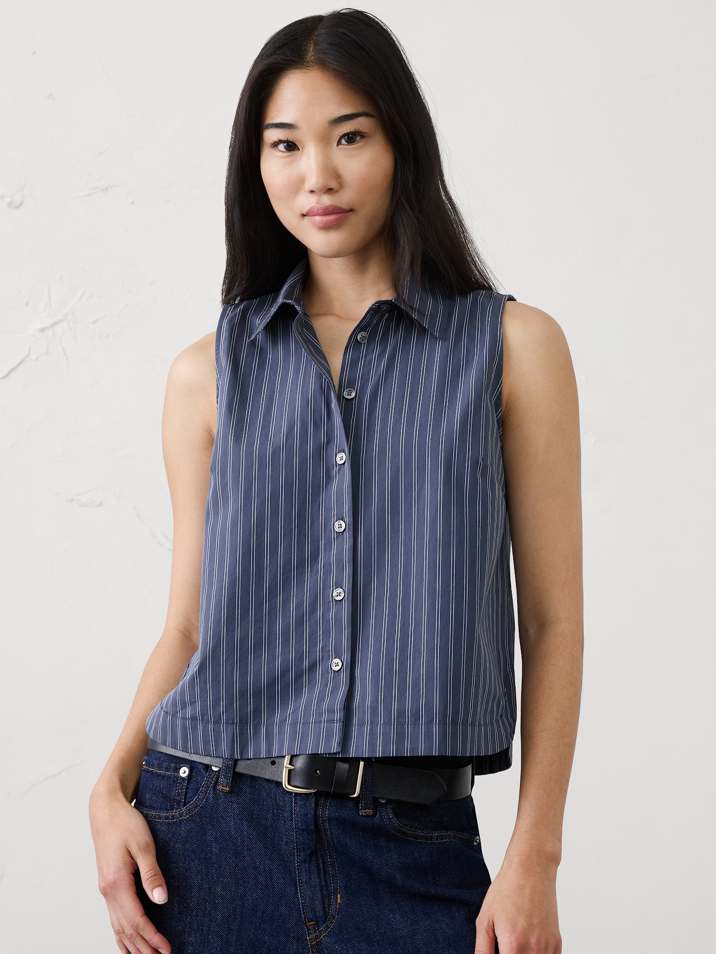 Image number 1 showing, Collared Cropped Shirt