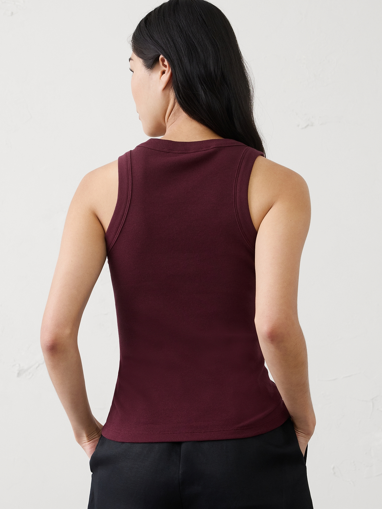Ribbed Racer Tank | Banana Republic Factory