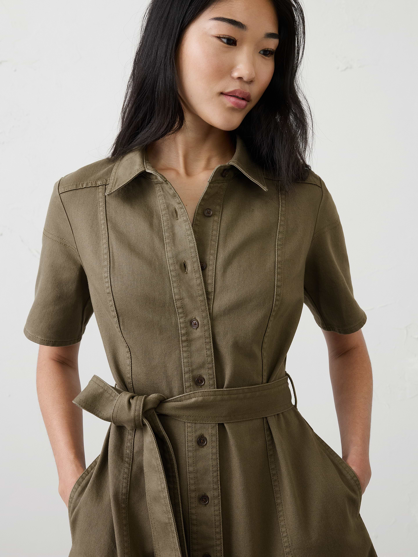 Image number 6 showing, Denim Midi Shirtdress