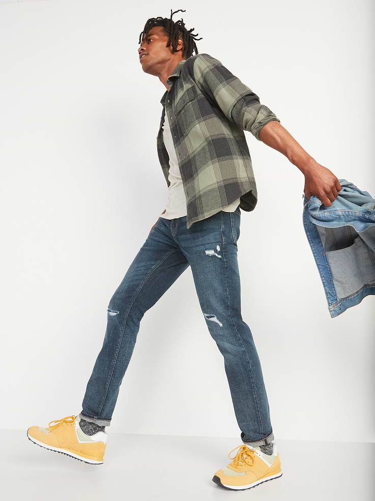 Image 3 of 4, Skinny Built-In Flex Ripped Jeans