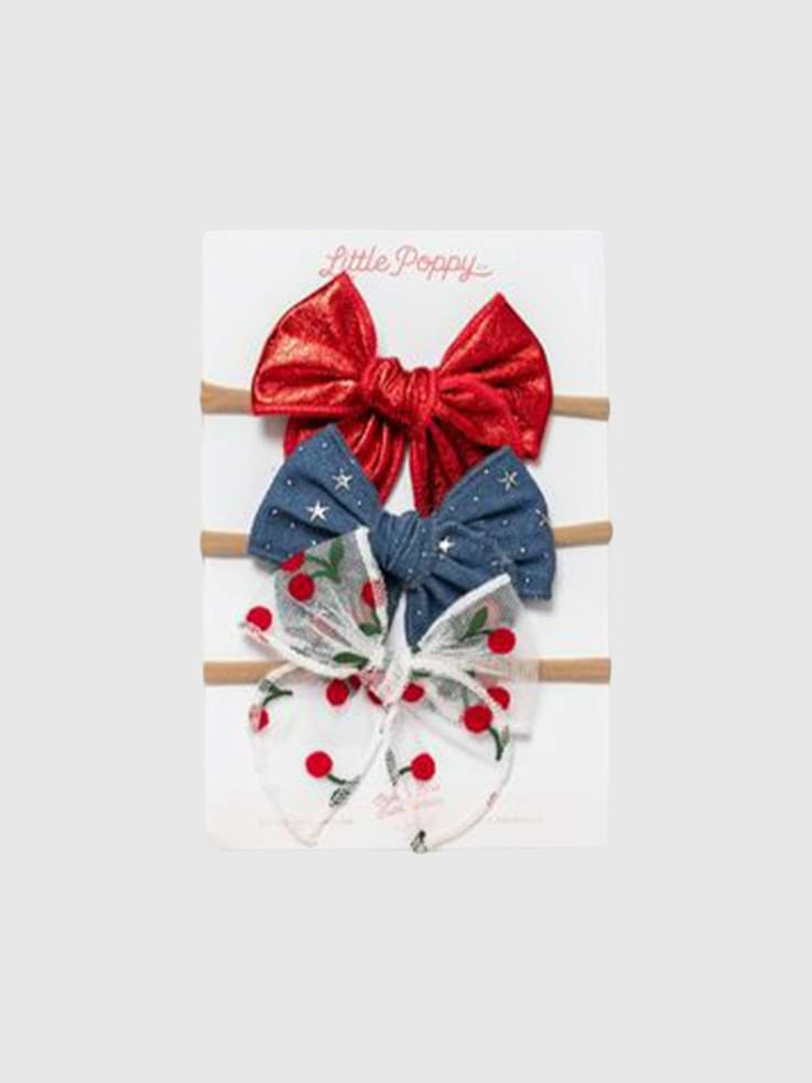 Image number 1 showing, The Cherry Headband Bow Set
