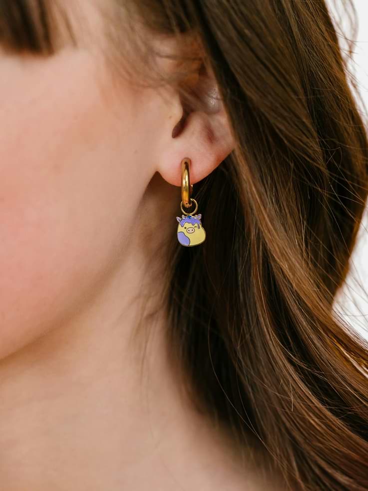 Image 2 of 2, Pierced Co Squishmallows Benito Charms for Huggie Earrings