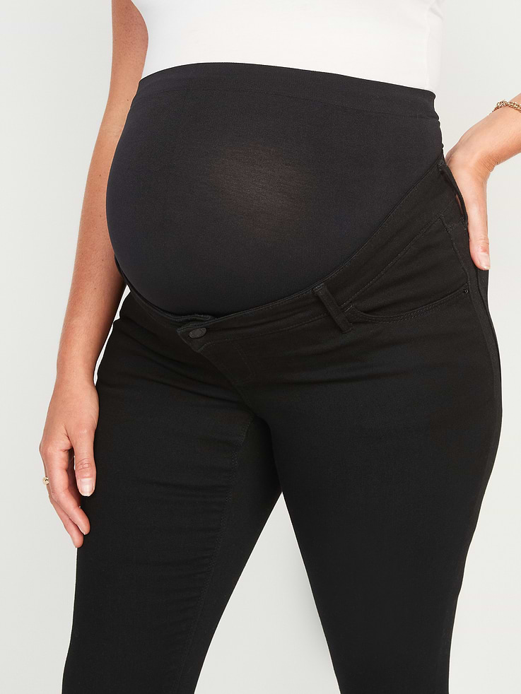 Image number 4 showing, Maternity Full-Panel Rockstar Super Skinny Jeans