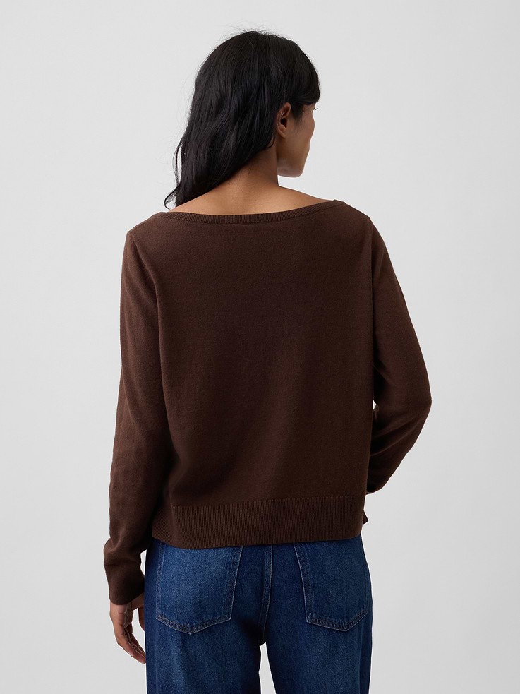 Image number 2 showing, Relaxed Jersey Boatneck Sweater