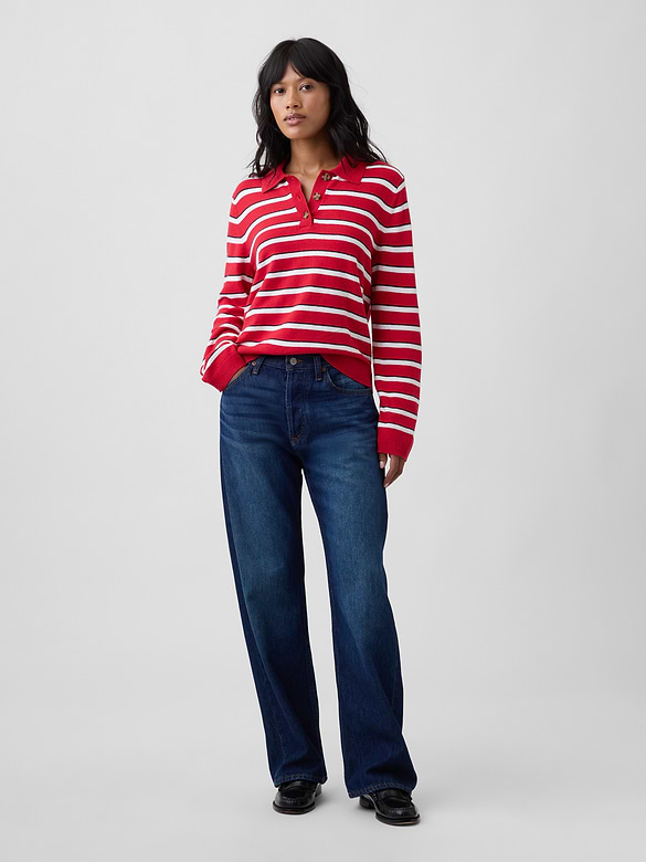 CashSoft Relaxed Polo Sweater