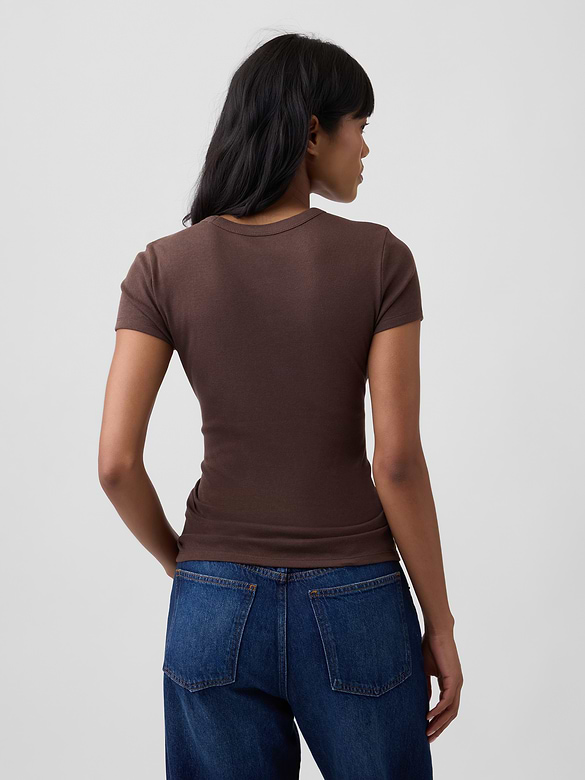 Ribbed Crewneck T-Shirt