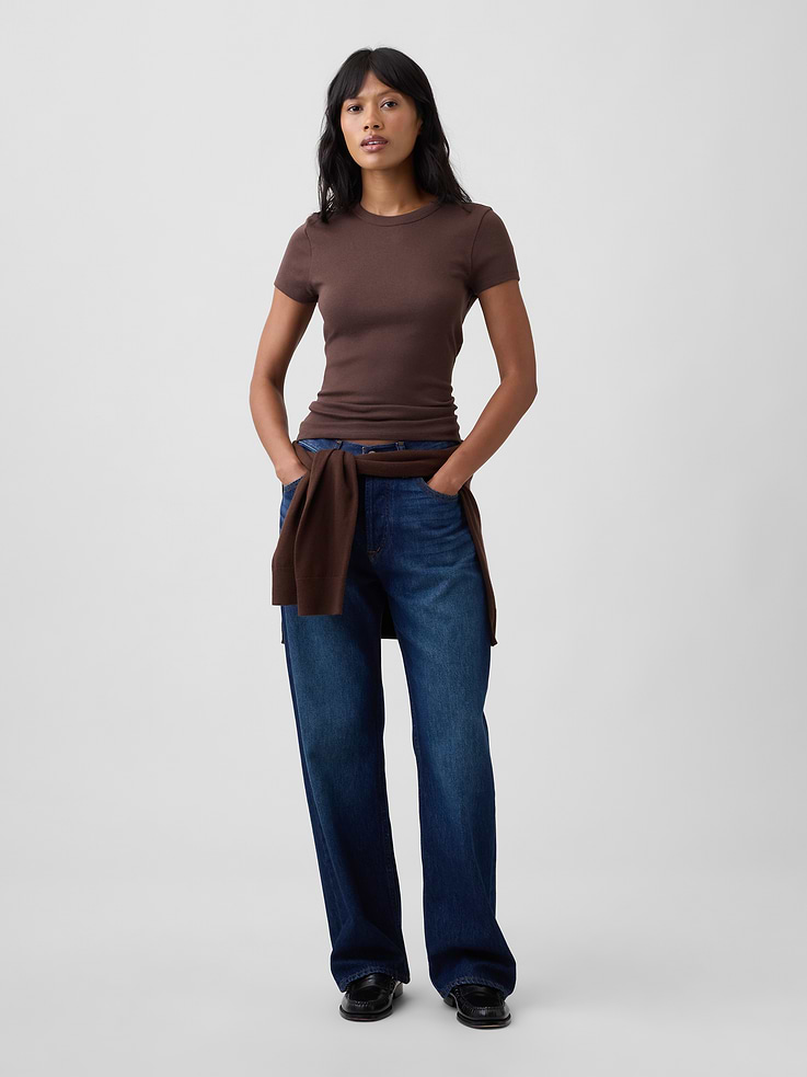 Image number 3 showing, Ribbed Crewneck T-Shirt