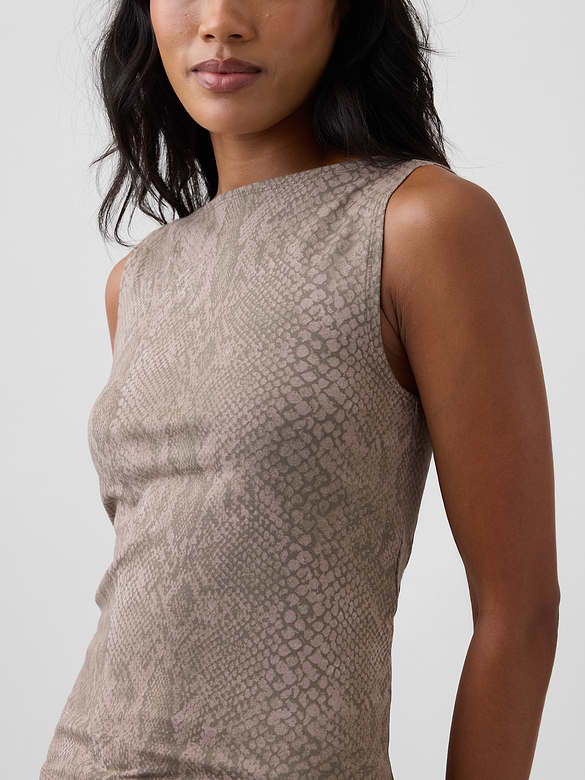 Sleeveless Boatneck Tank Top