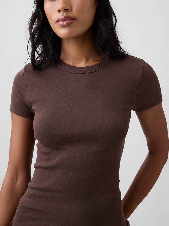 Ribbed Crewneck T-Shirt