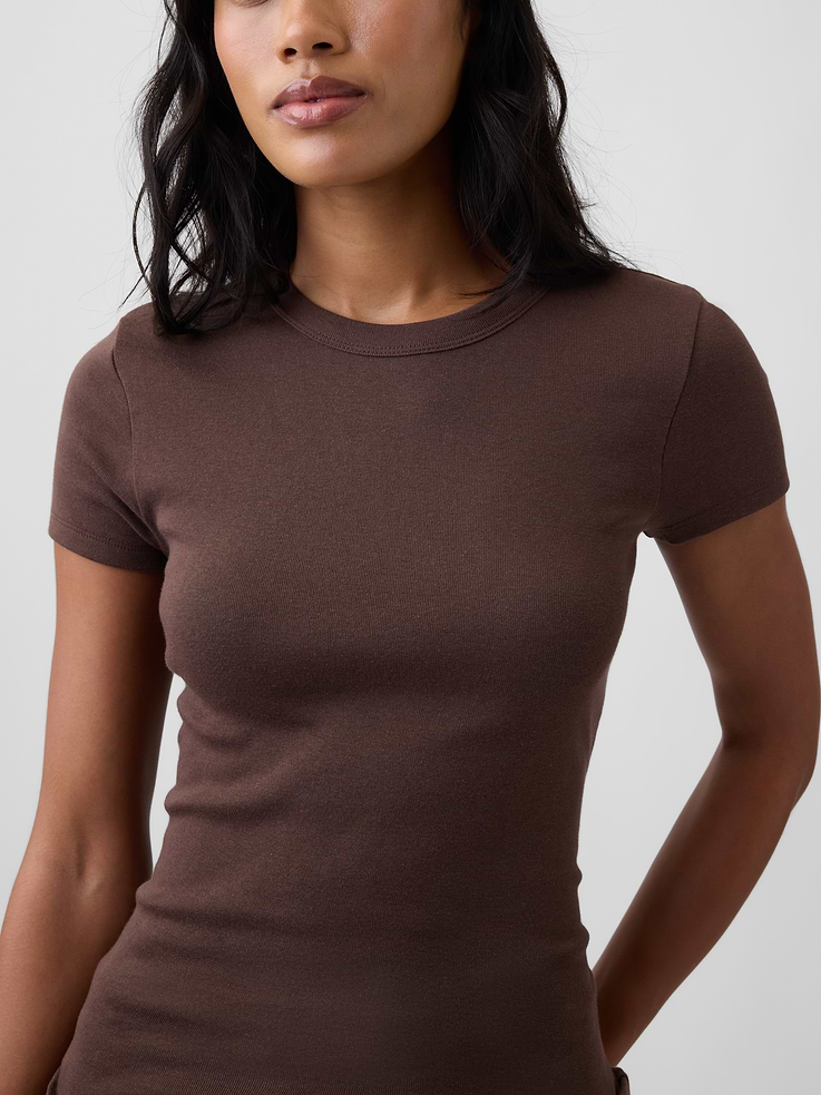 Image number 4 showing, Ribbed Crewneck T-Shirt