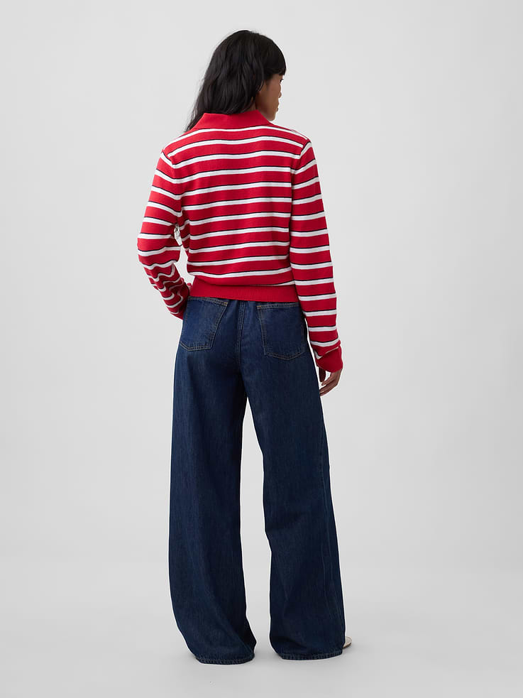 Image number 4 showing, Mid Rise SuperLight Pull-On Wide-Leg Jeans