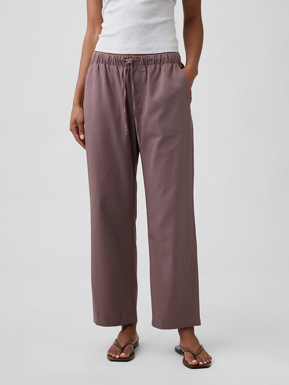 Mid Rise Easy Twill Pants