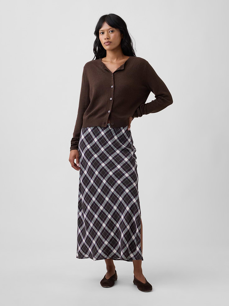 Image number 1 showing, Satin Pull-On Maxi Skirt