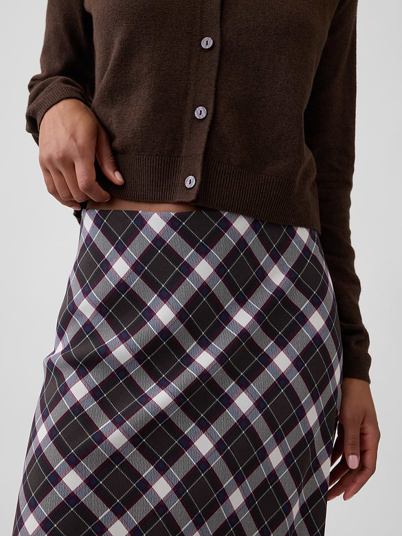 Satin Pull-On Maxi Skirt