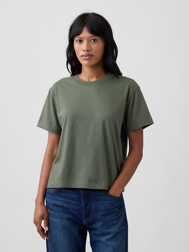 Image number 1 showing, Boxy Crewneck T-Shirt