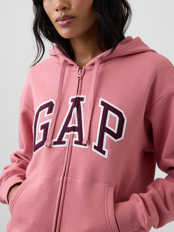 Relaxed Gap Logo Zip Hoodie