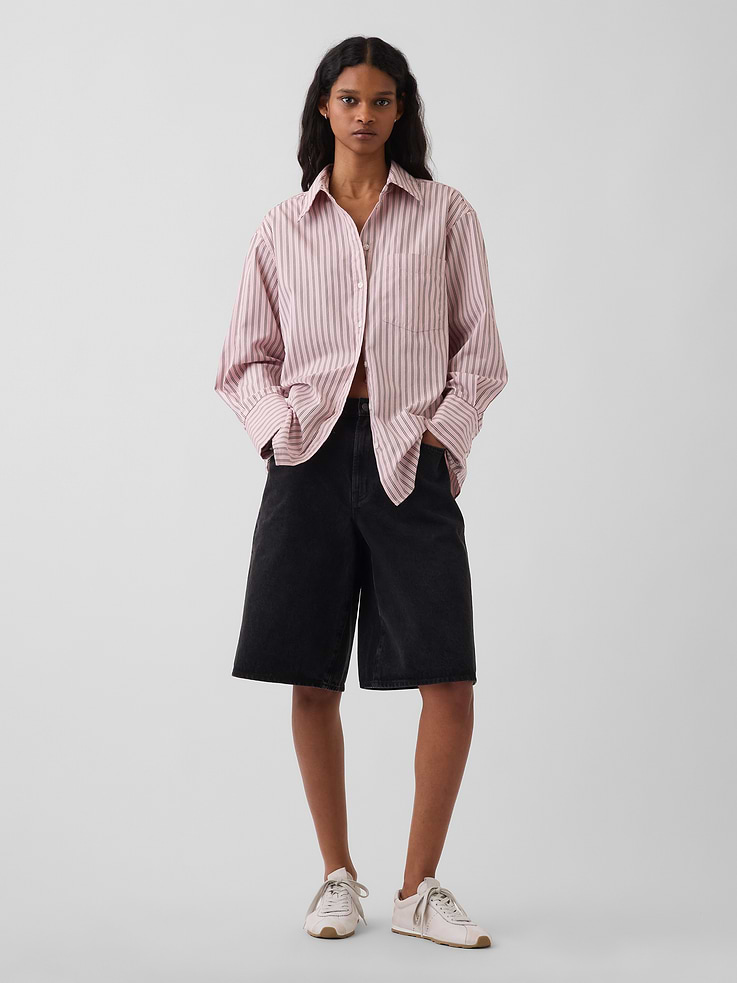 L'image numéro 2 présente Chemise ample en popeline de coton biologique