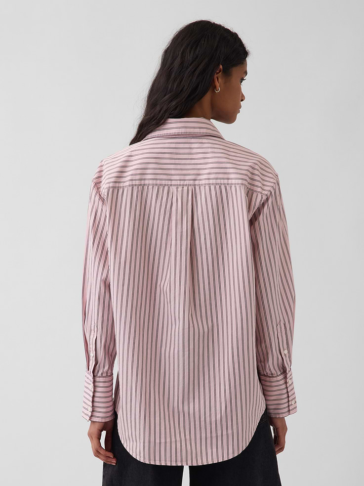 L'image numéro 3 présente Chemise ample en popeline de coton biologique