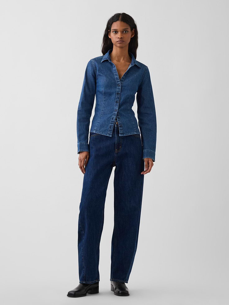 Image number 2 showing, Denim Fitted Shirt