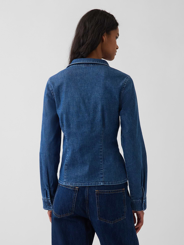 Image number 3 showing, Denim Fitted Shirt