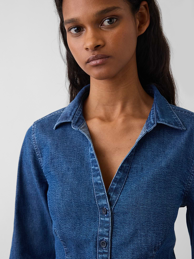 Image number 4 showing, Denim Fitted Shirt