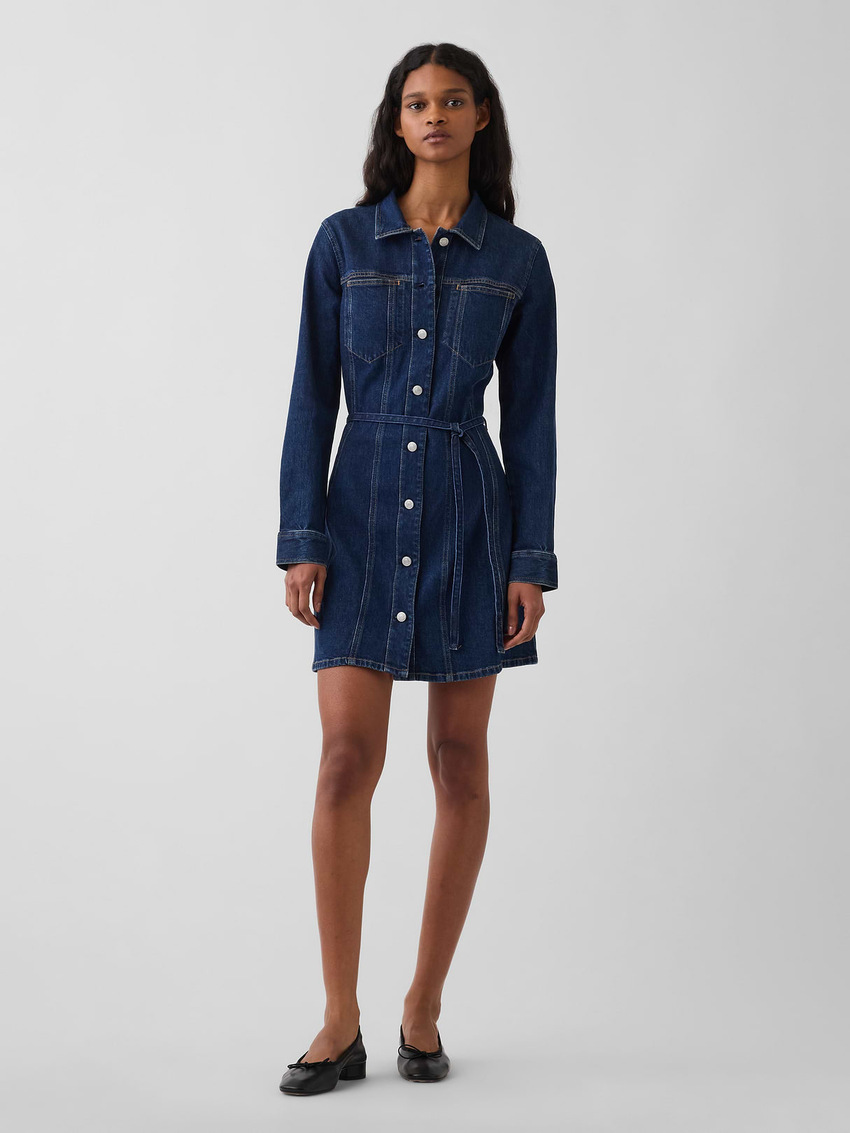 Denim Belted Mini Dress | Gap