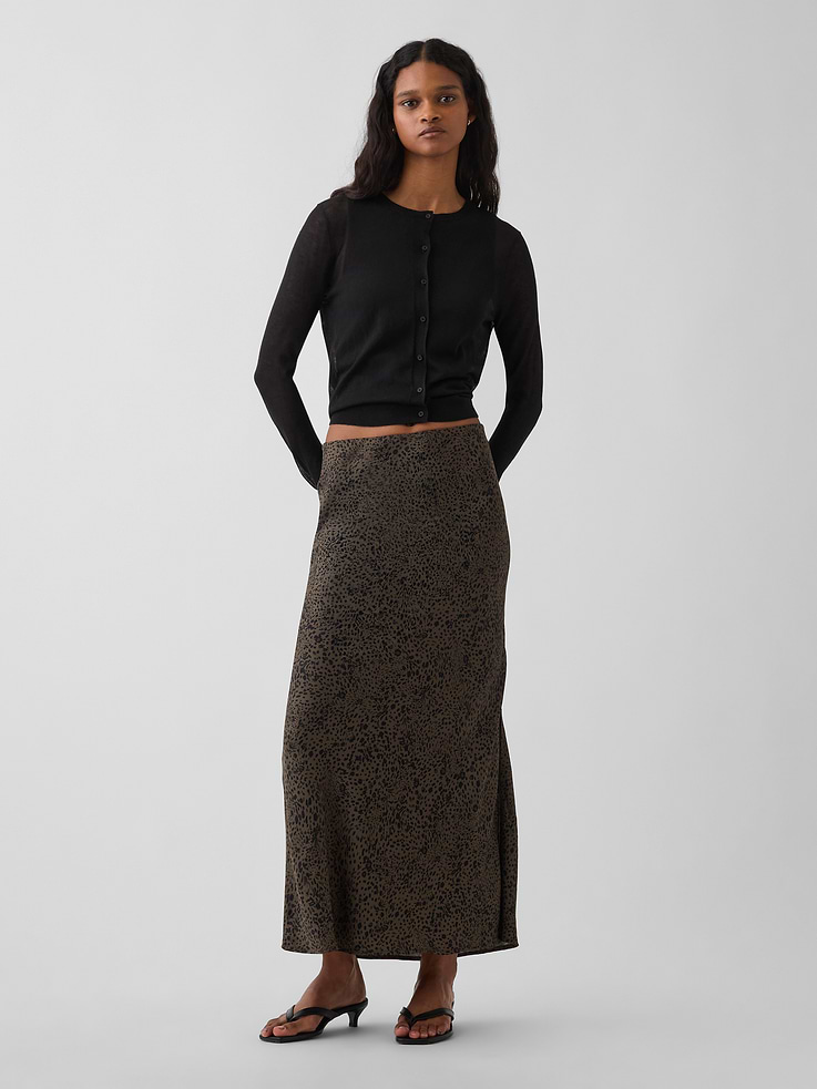 Image number 1 showing, Maxi Slip Skirt