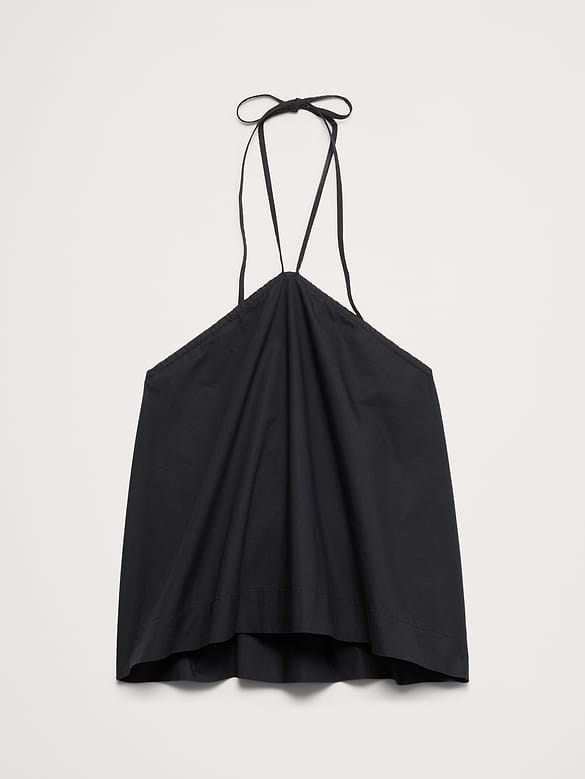 Cotton Poplin Halter Top