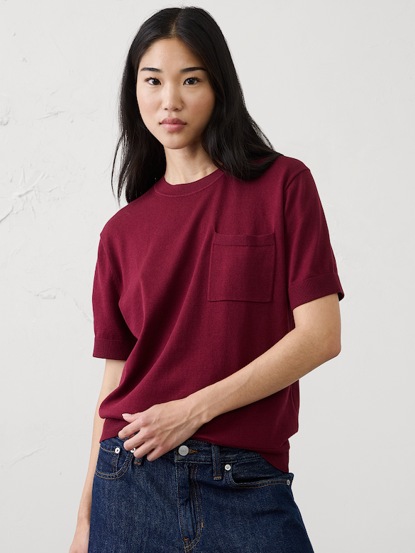Forever Pocket Sweater T-Shirt