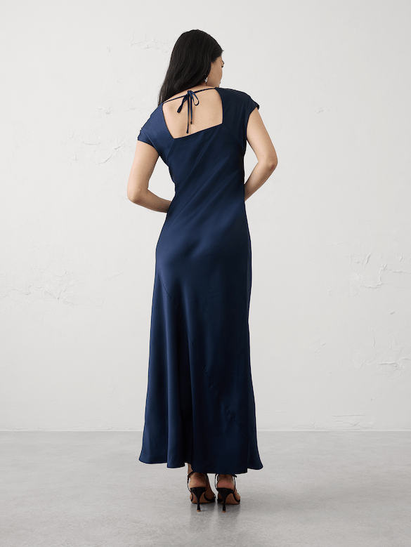 Flutter-Sleeve Maxi Dress