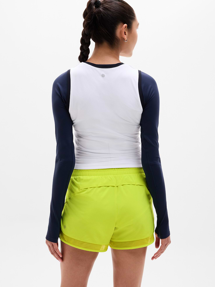 Image number 6 showing, Mesh Racer Run Mid Rise 4" Short