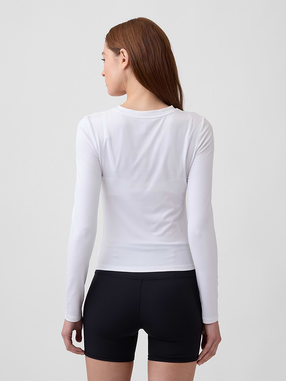 GapFit Brushed Jersey Crossover Top