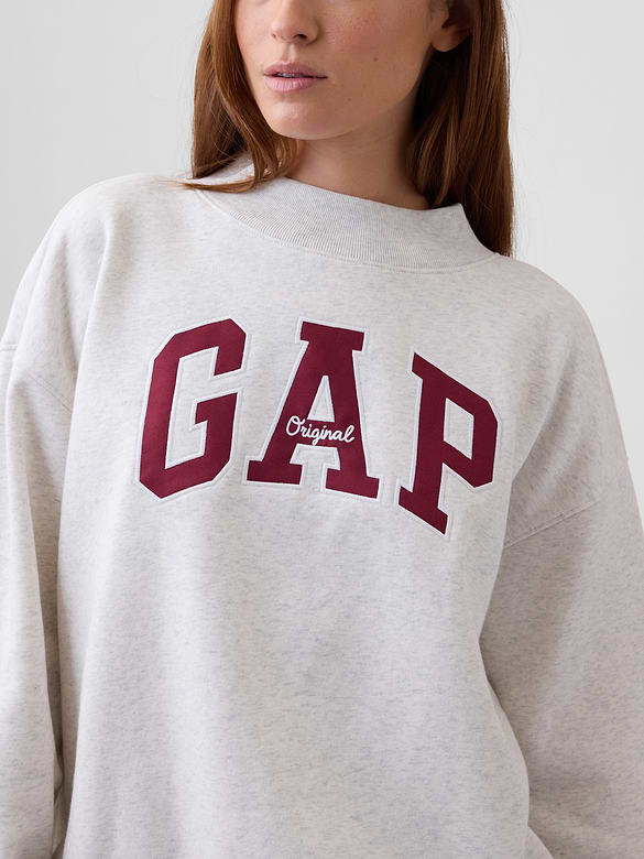 Oversized Gap Logo Mockneck Tunic Sweatshirt