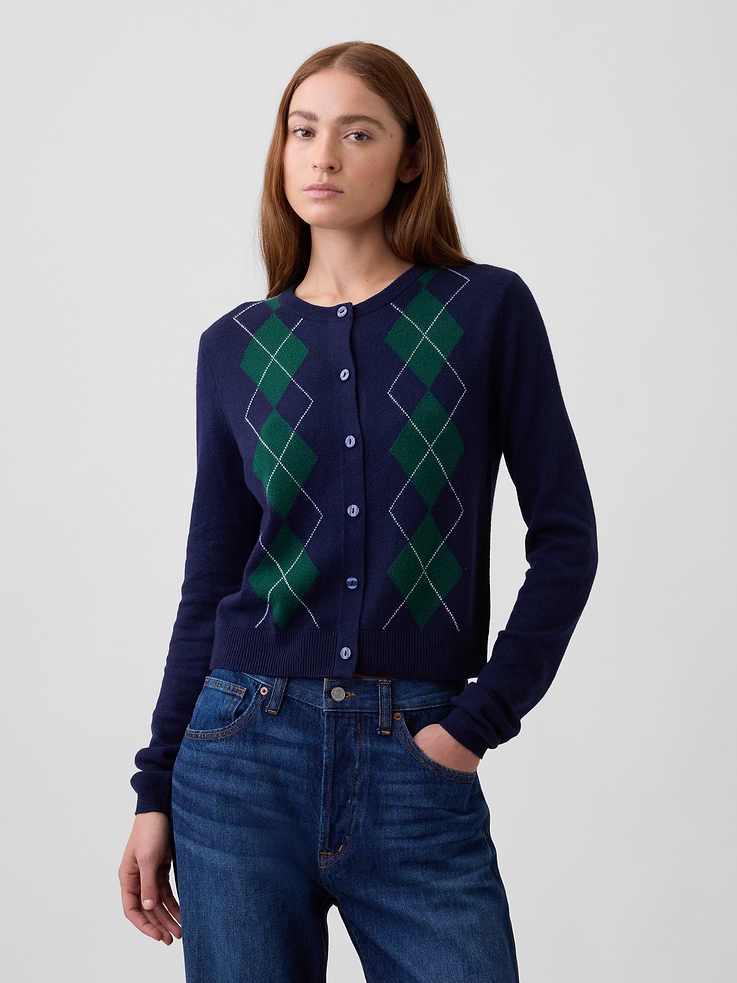 Image number 1 showing, CashSoft Crewneck Cardigan