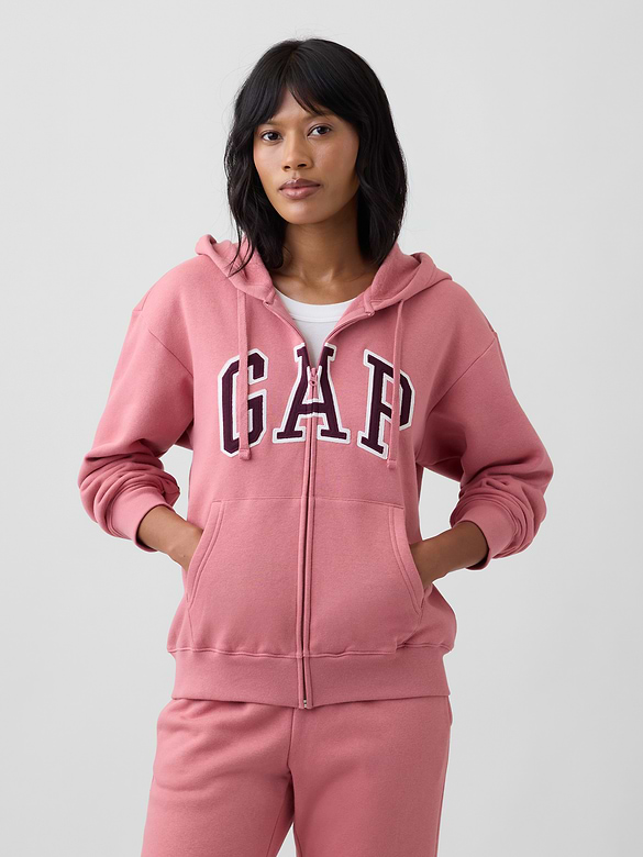 Relaxed Gap Logo Zip Hoodie