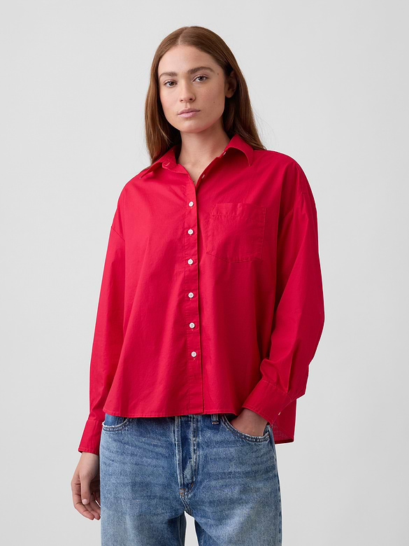 Oversized Shirt in Poplin