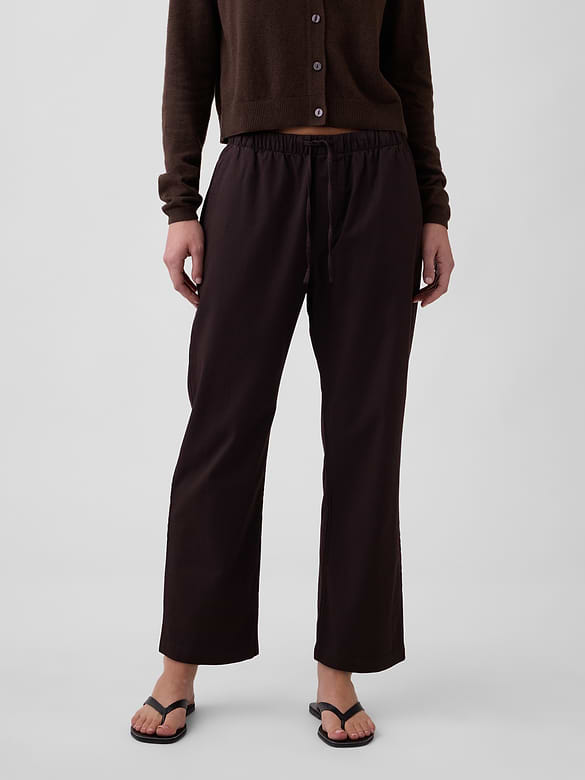 Mid Rise Easy Twill Pants