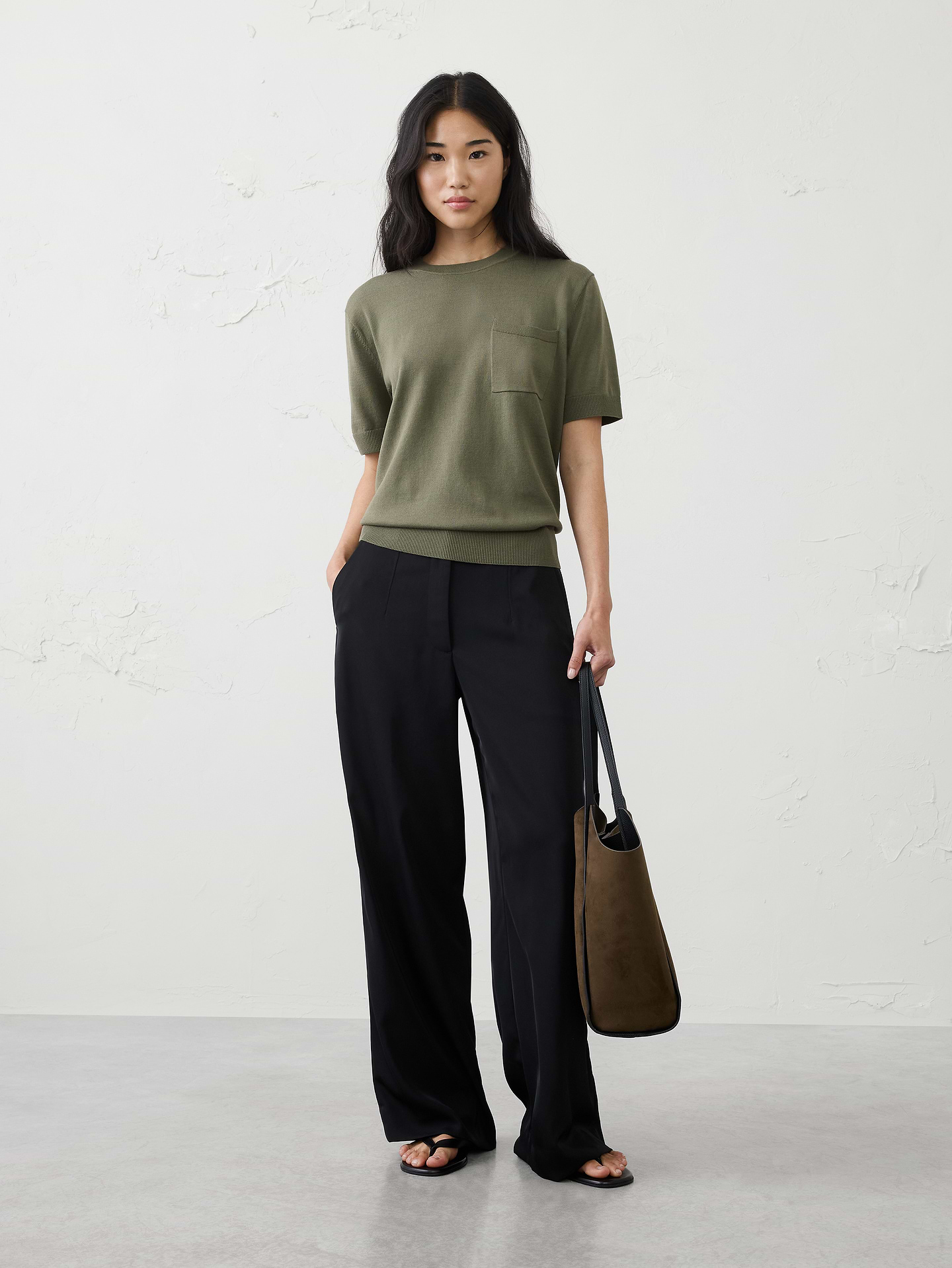Image number 1 showing, Forever Pocket Sweater T-Shirt