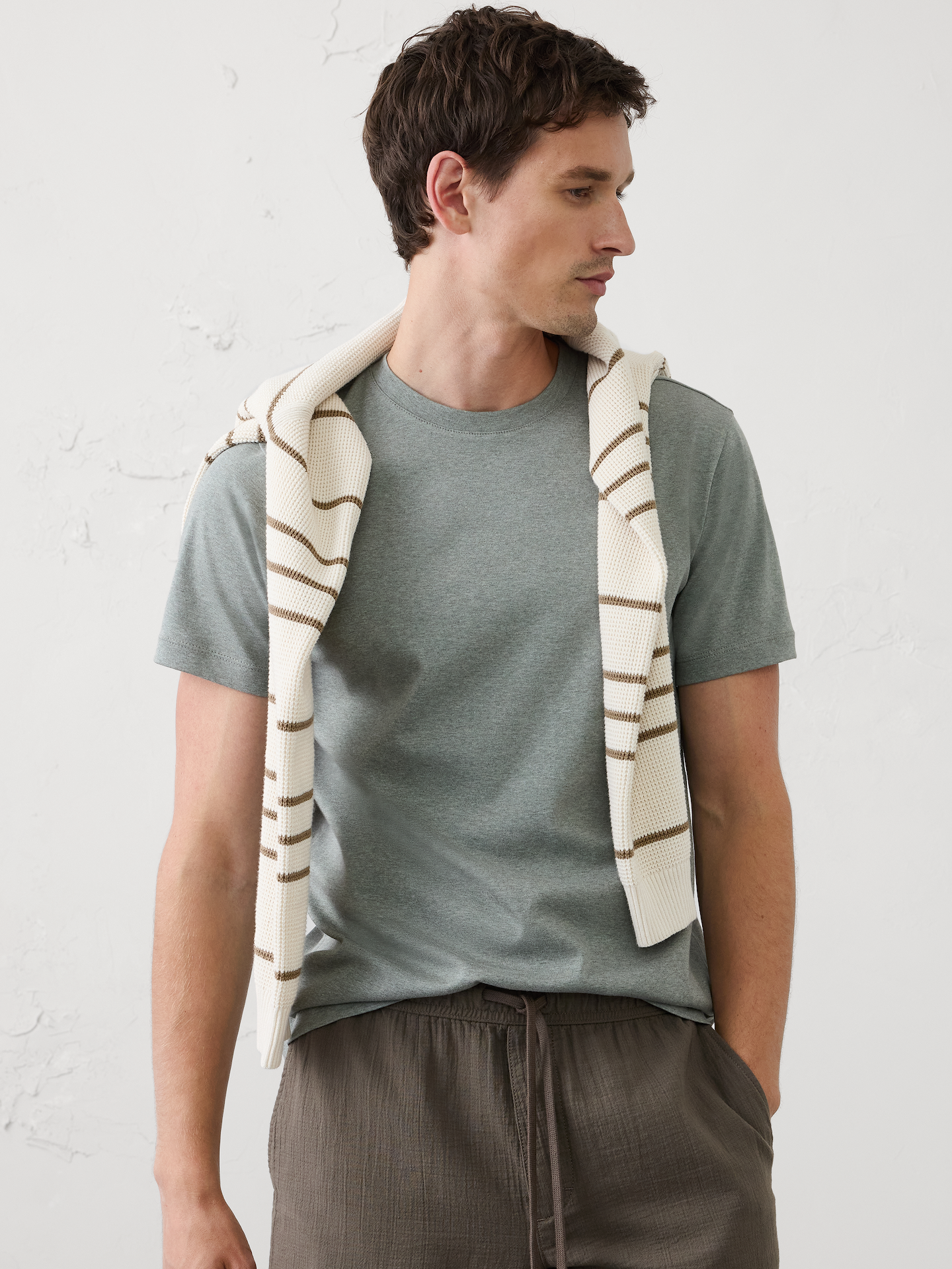 Image number 1 showing, Luxe Touch Crew-Neck T-Shirt