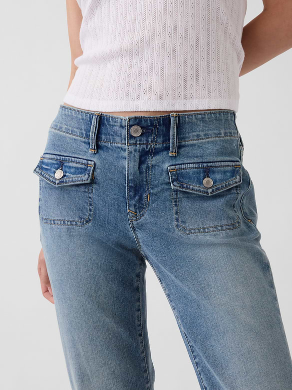 Low Rise Long & Lean Patch Pocket Jeans