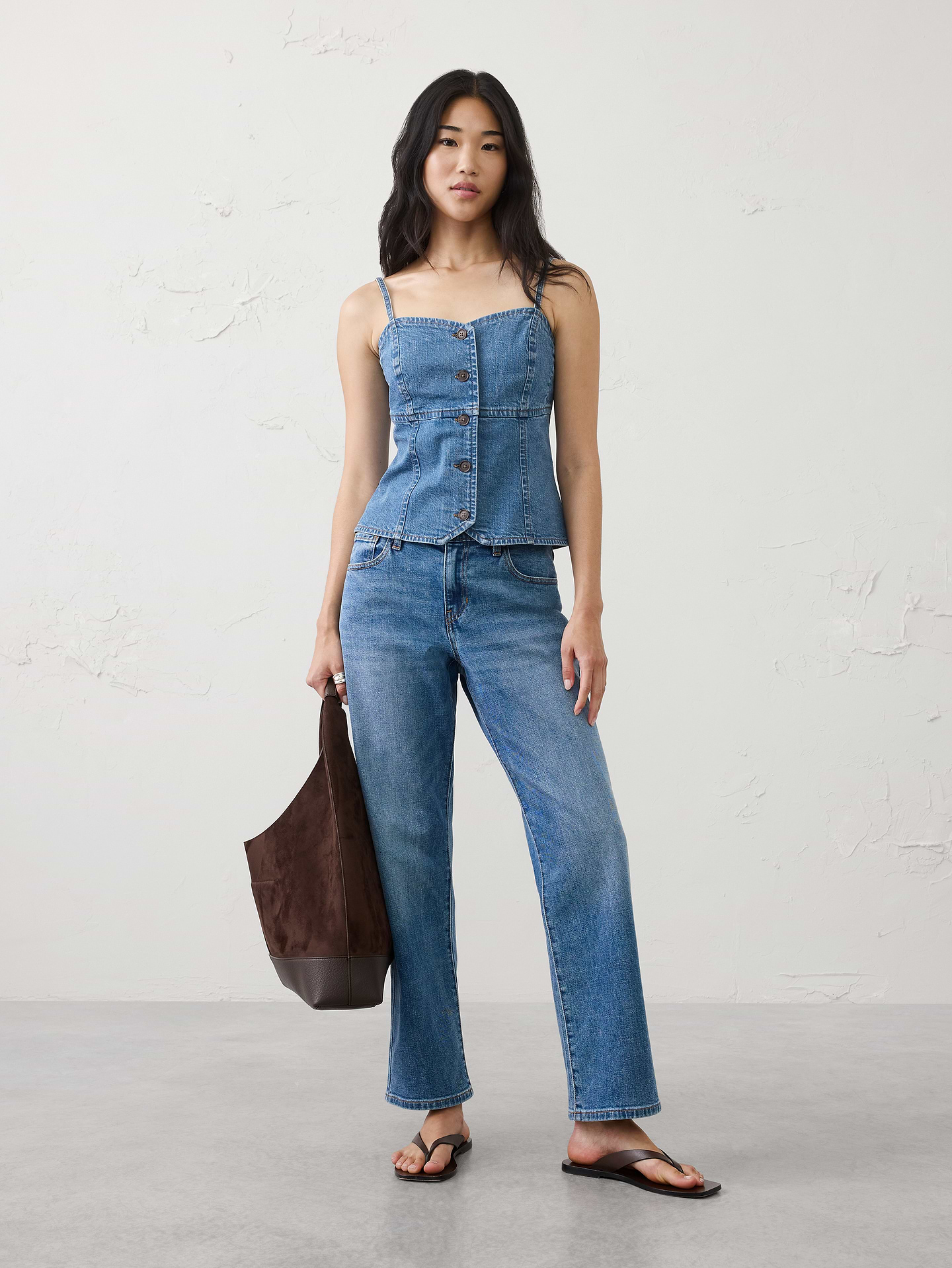 Image number 1 showing, Denim Corset