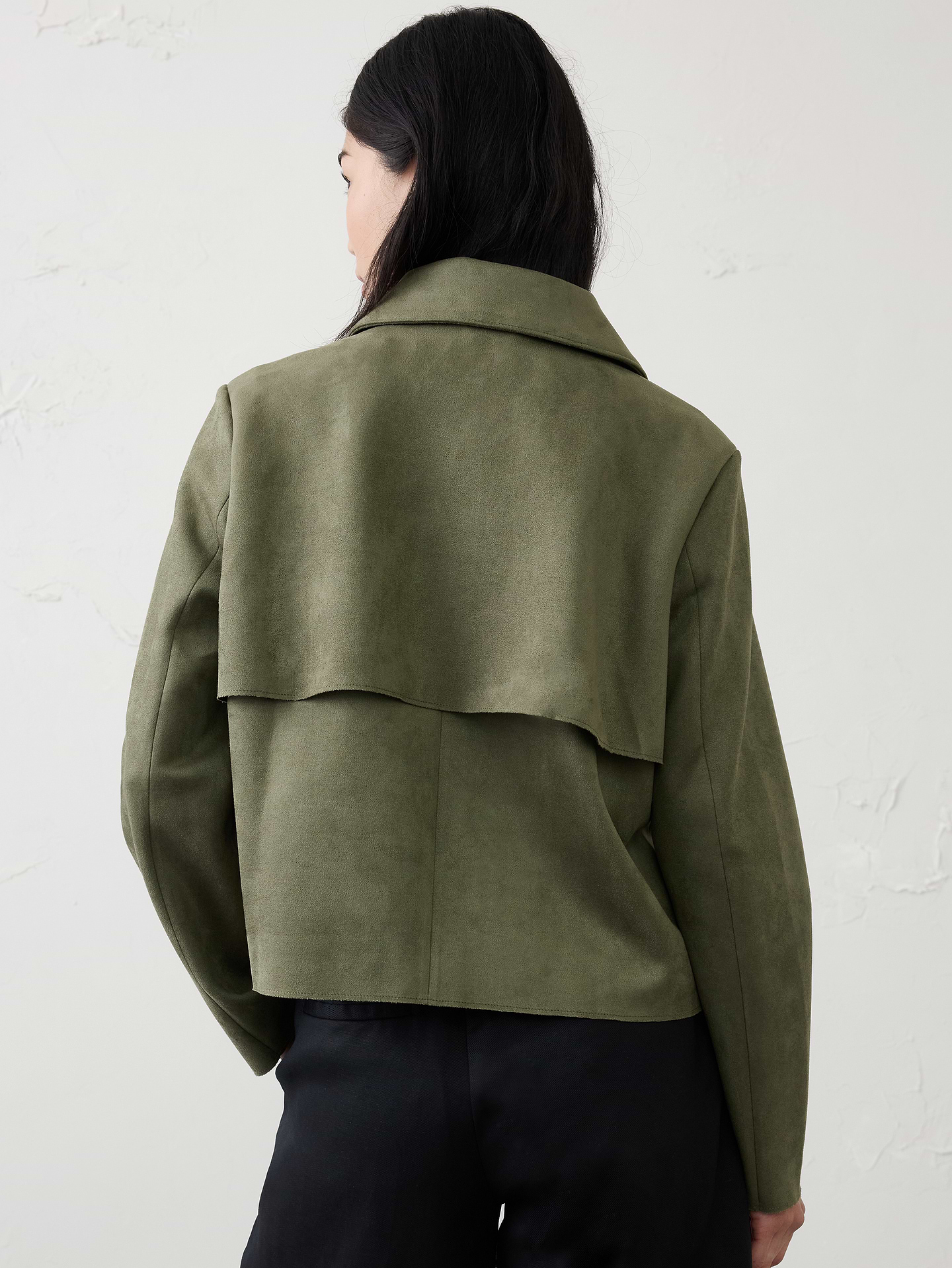 Image number 2 showing, Vegan Suede Short Trench