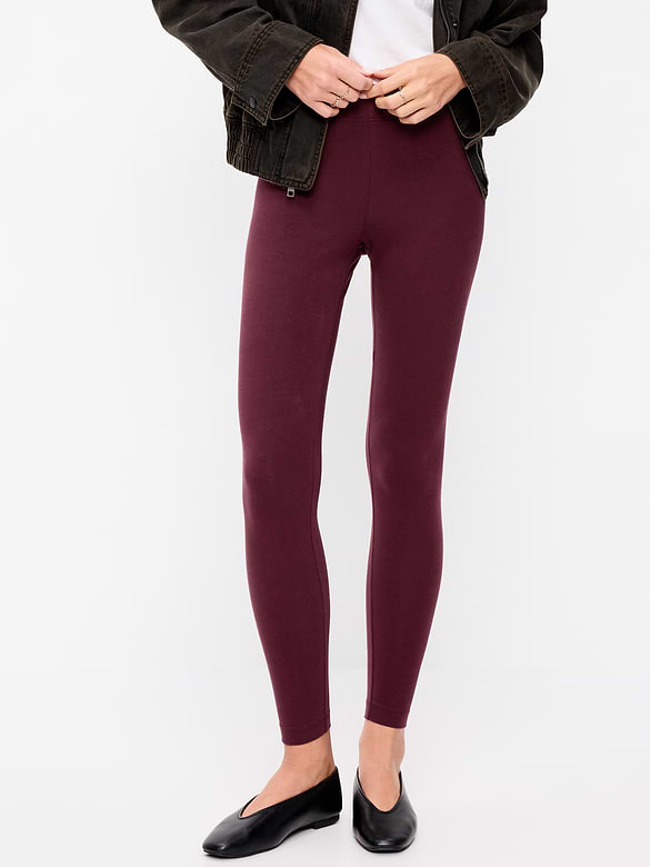 High-Waisted Jersey Fashion Layering Leggings