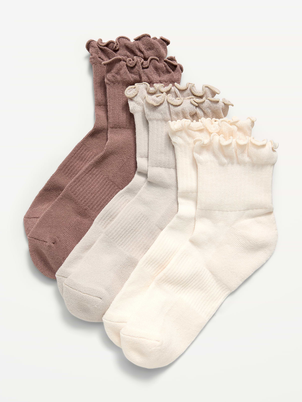 Image number 1 showing, Ruffled Athletic Socks 3-Pack