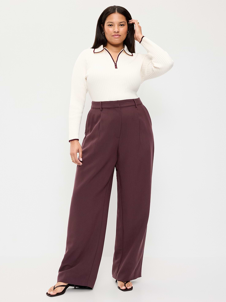 Image number 5 showing, Extra High-Waisted Taylor Wide-Leg Trouser Pants